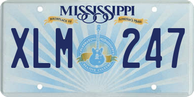MS license plate XLM247