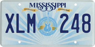 MS license plate XLM248