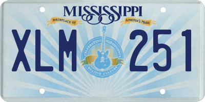 MS license plate XLM251