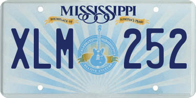 MS license plate XLM252