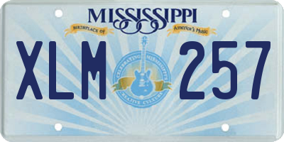 MS license plate XLM257