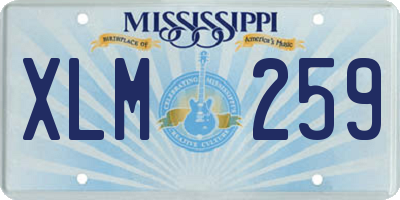 MS license plate XLM259