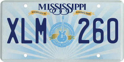 MS license plate XLM260