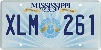 MS license plate XLM261