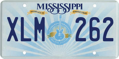 MS license plate XLM262
