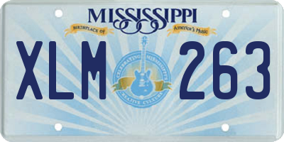 MS license plate XLM263