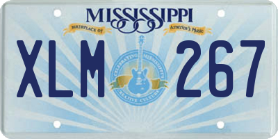 MS license plate XLM267