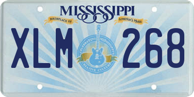 MS license plate XLM268