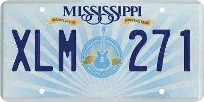 MS license plate XLM271