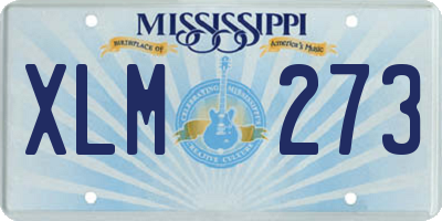 MS license plate XLM273