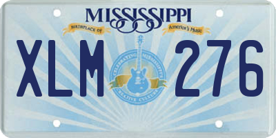MS license plate XLM276