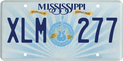 MS license plate XLM277