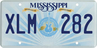 MS license plate XLM282
