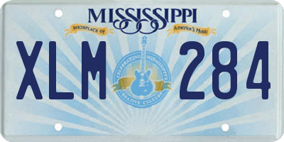 MS license plate XLM284