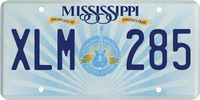 MS license plate XLM285