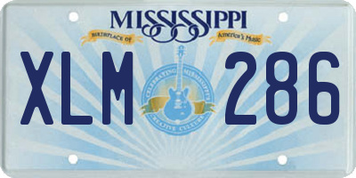MS license plate XLM286