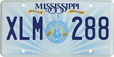 MS license plate XLM288