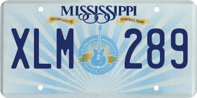 MS license plate XLM289
