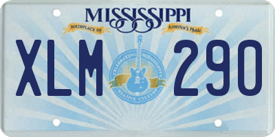 MS license plate XLM290