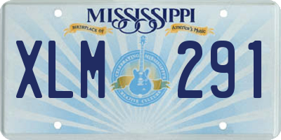 MS license plate XLM291