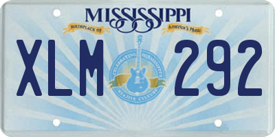 MS license plate XLM292