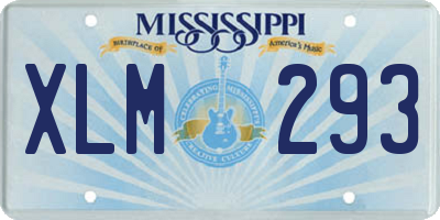 MS license plate XLM293