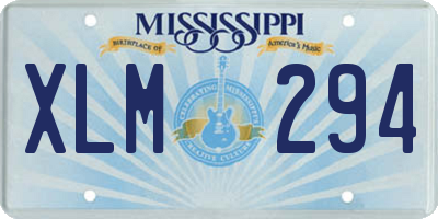 MS license plate XLM294