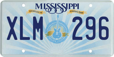 MS license plate XLM296
