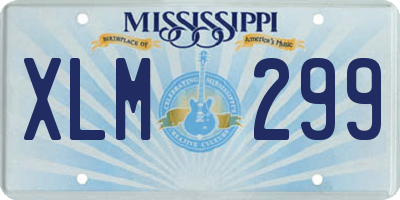 MS license plate XLM299