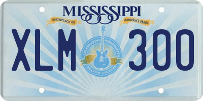 MS license plate XLM300