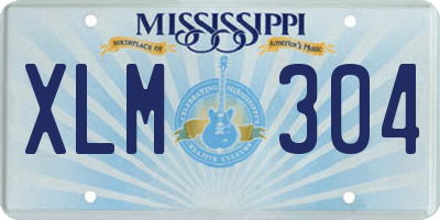 MS license plate XLM304