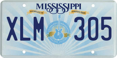 MS license plate XLM305