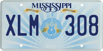 MS license plate XLM308
