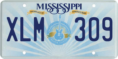 MS license plate XLM309