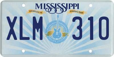 MS license plate XLM310