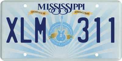 MS license plate XLM311