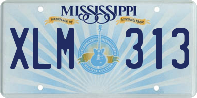 MS license plate XLM313