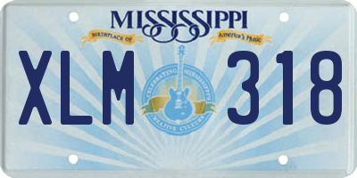 MS license plate XLM318