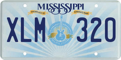 MS license plate XLM320