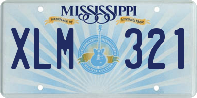 MS license plate XLM321