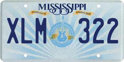 MS license plate XLM322
