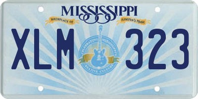 MS license plate XLM323