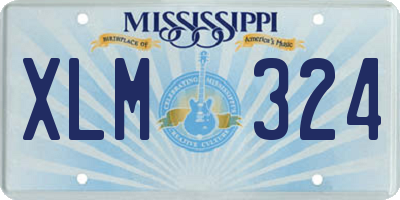 MS license plate XLM324