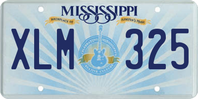 MS license plate XLM325