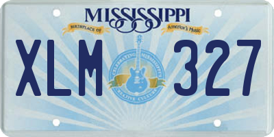 MS license plate XLM327