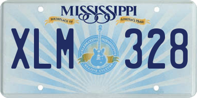 MS license plate XLM328