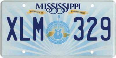 MS license plate XLM329