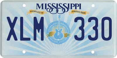 MS license plate XLM330