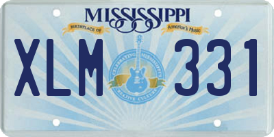 MS license plate XLM331