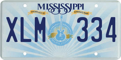 MS license plate XLM334